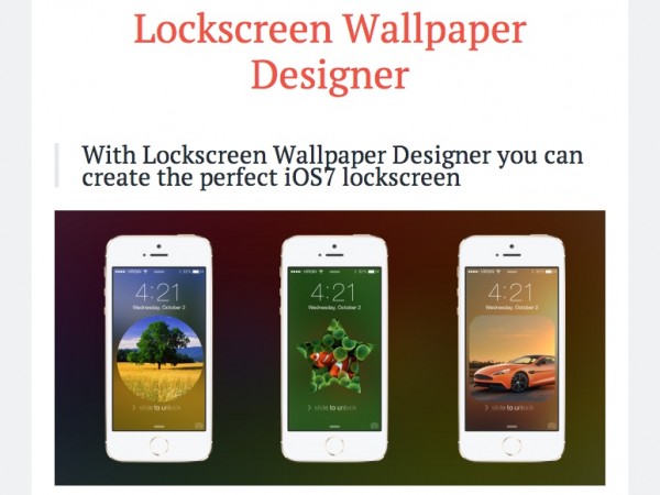 Lockscreen Wallpaper Designer