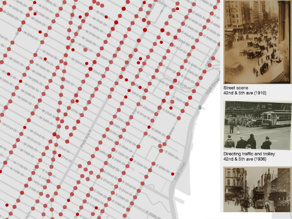 NYの古い写真をマップ上で表示する「OldNYC」