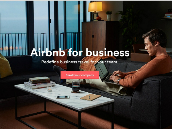 Airbnbのビジネス旅行向けサイト