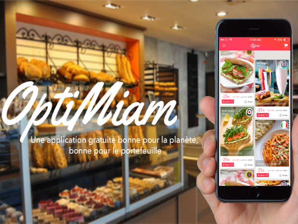 見切り品と消費者をつなぐスマホアプリ「OptiMiam」