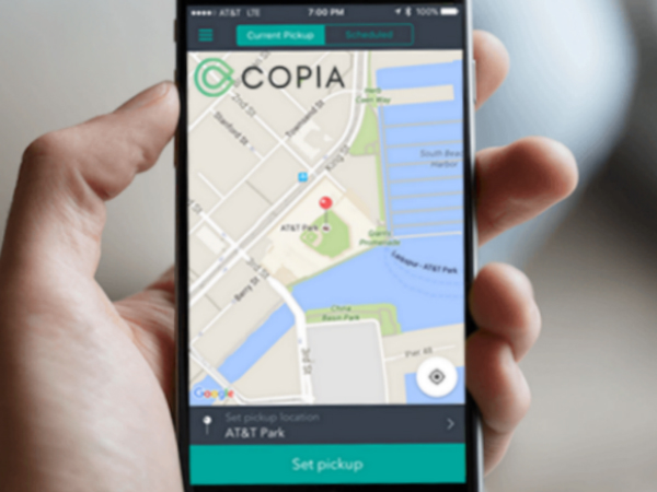 Copiaのスマートフォンアプリ画面