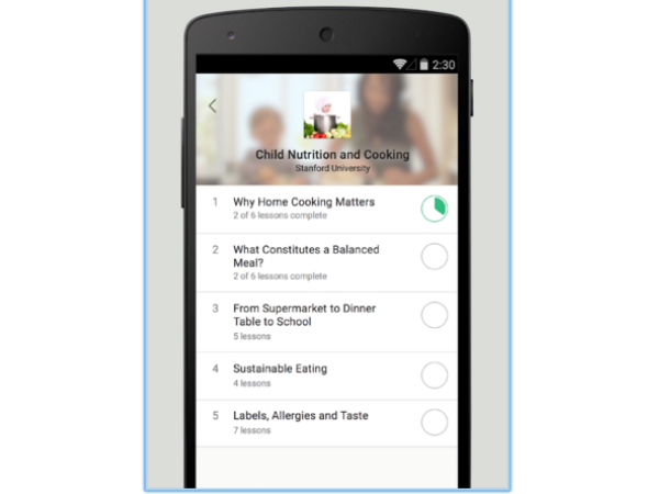 「Coursera」のAndroidアプリ