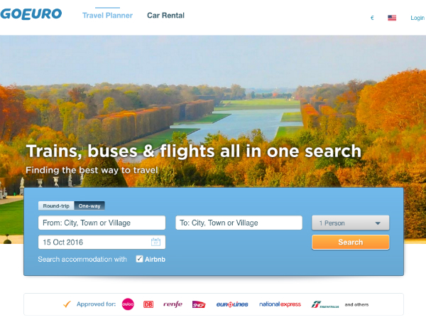欧州の交通機関を幅広く網羅した移動ルート検索ツール「GoEuro」