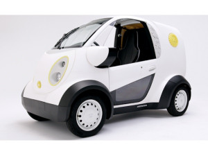 チョロqみたいな見た目がユニーク ホンダが カスタムメイドの3dプリント電気自動車をceatecで公開 Techable テッカブル