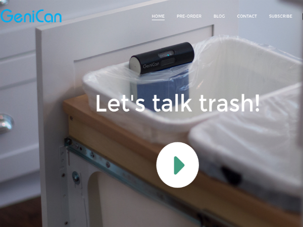 ゴミ箱に装着できるスマートガジェット「Genecan」