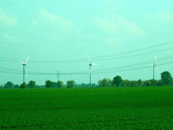 再生可能エネルギーの代表的な例として風力発電