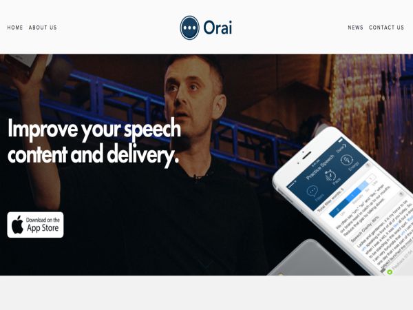 英語スピーチ用トレーニングアプリ「orai」