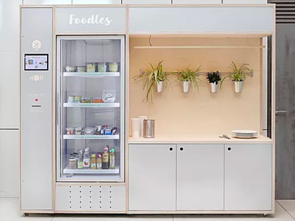 美味しいランチが毎朝届く オフィス向けスマート冷蔵庫型自動販売機 Foodles Techable テッカブル
