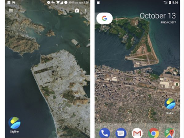 ライブ地図をスマホ壁紙にできる Androidアプリ Skyline が斬新 Techable テッカブル