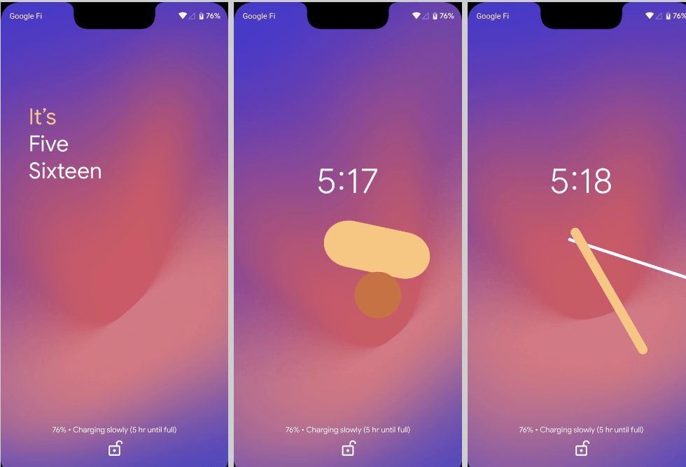 Android Qではロック画面の時計表記をカスタマイズすることが可能になるかも ガジェット通信 Getnews
