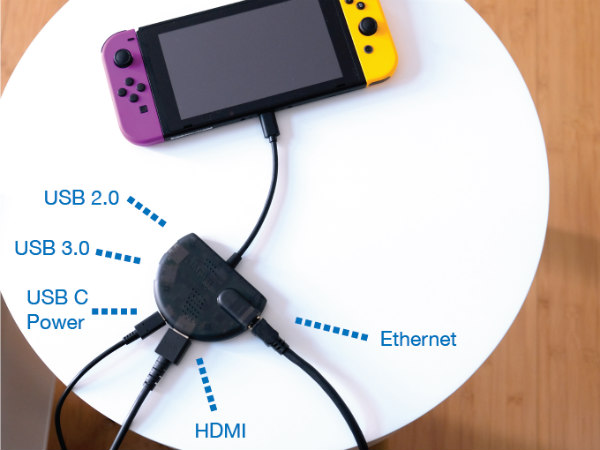 有線充電 イーサネット Hdmi Nintendo Stwithをより楽しくプレイする増設アダプター Stingray Techable テッカブル