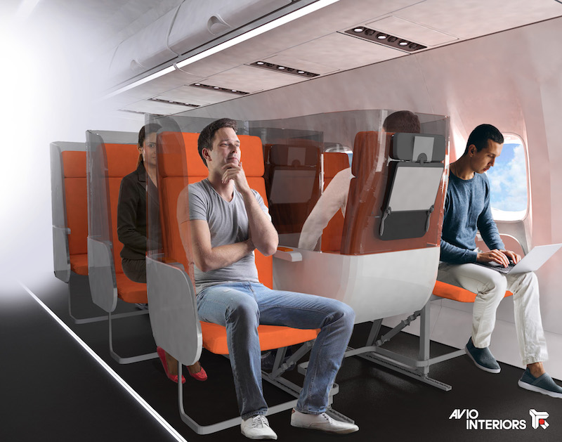 コロナの時代 飛行機の座席はこうなる 機内インテリアメーカーが ヤヌス席 を発表 Techable テッカブル