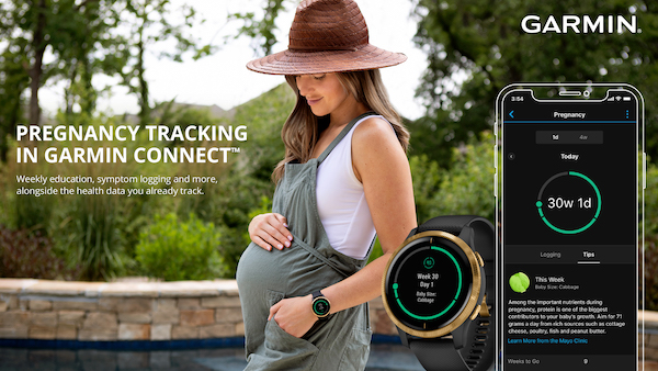 Garmin スマートウォッチアプリに妊娠をトラッキングする新機能追加