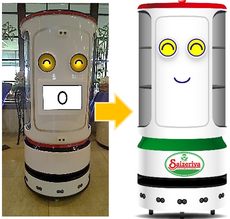 配膳AIロボット「サービスショットα２号機」、サイゼリアにて実証実験中！